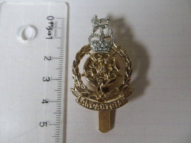 British Lancastrian Infantry Brigade Anodised Cap Badge - J R Gaunt